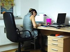 Homemade clip of office slut fucking